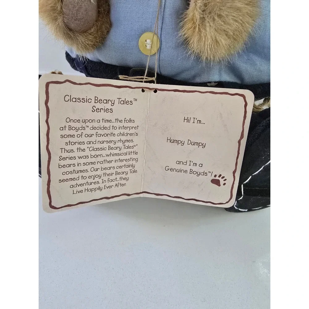 Boyds Bears Humpy Dumpy Plush Classic Beary Tales Series‎ 91781 New With Tags